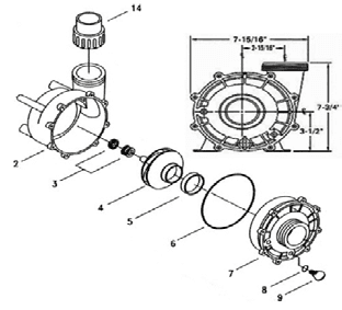 2" Aqua Flow Union Assembly (bag of 2) - Image 1