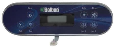 Topside Complete Balboa VL700S Panel G8270 w/ Overlay 11688 (Mode/Warm/Cool/Light/Blower/Jet/Jet) - Size: 9-3/4" x 3-1/8" - Image 1