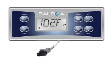 Topside Complete Balboa TP500 Panel G8450 w/ Overlay 17183 (Warm/Cool/Menu/Light/Jets/Aux) - Image 1